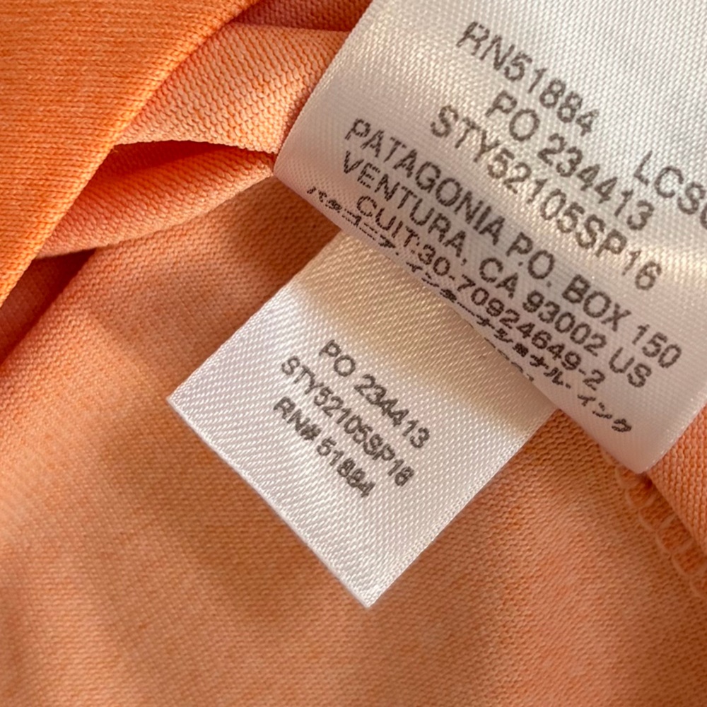 Patagonia Women’s Top Shirt Tropic Comfort
Crew in Lite Cusco Orange Small - Picture 13 of 13